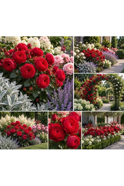 Роза чайно-гибридная спрей Ред Пиано|Hybrid Tea Spray Rose Red Piano|Троянда чайно-гібридна спрей Ред Піано 